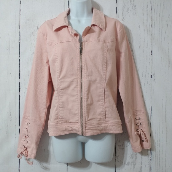 Baccini Jackets & Blazers - Baccini Pink Denim Jean Jacket
